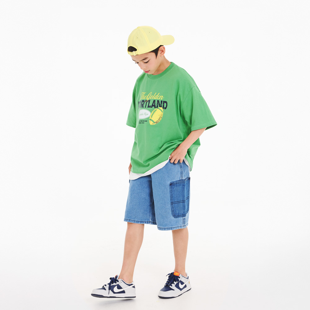 ブラックデニムハーフパンツ（9号～23号）