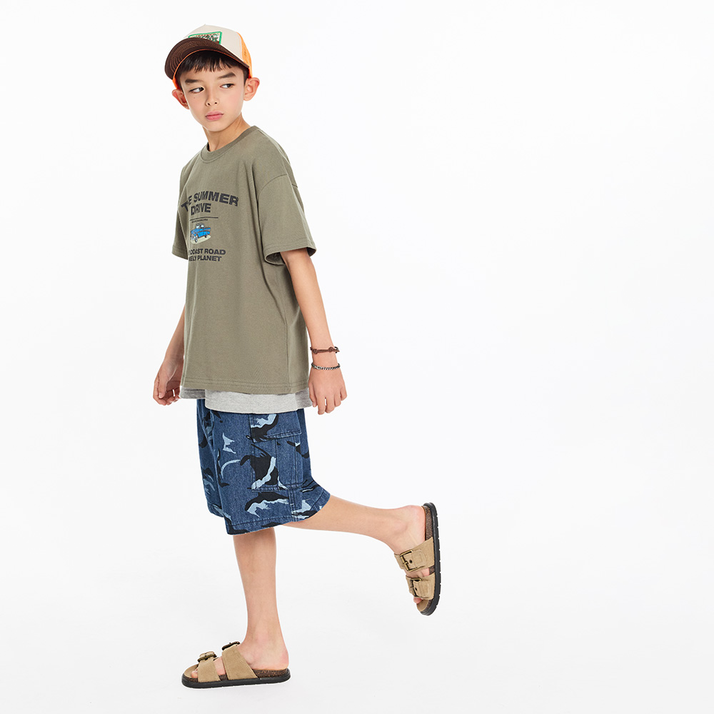 バックスカーゴデニムハーフパンツ（9号～23号）