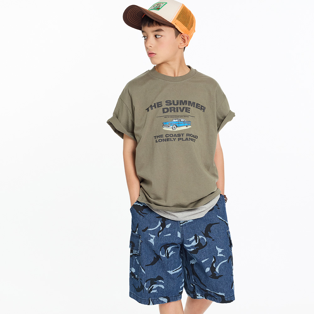 バックスカーゴデニムハーフパンツ（9号～23号）