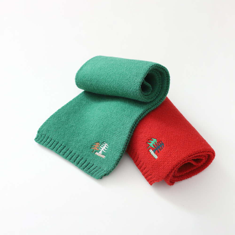 ミニツリー刺繍マフラー